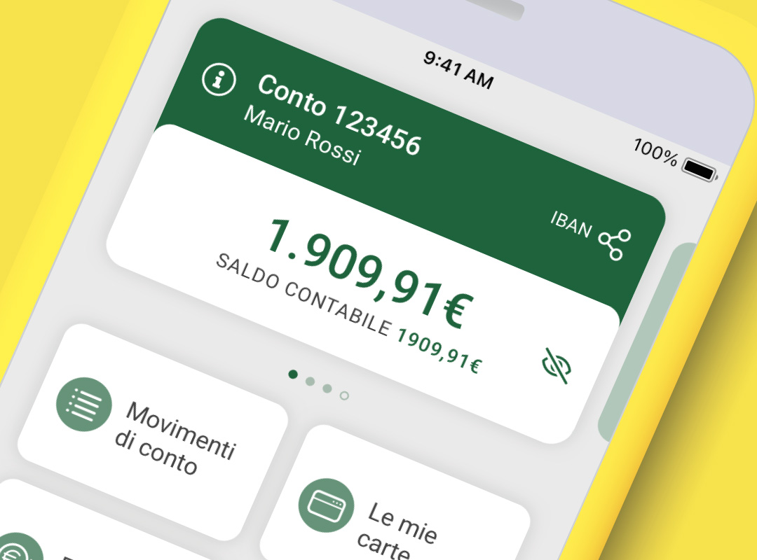 Saldo su Credem App Mobile Banking