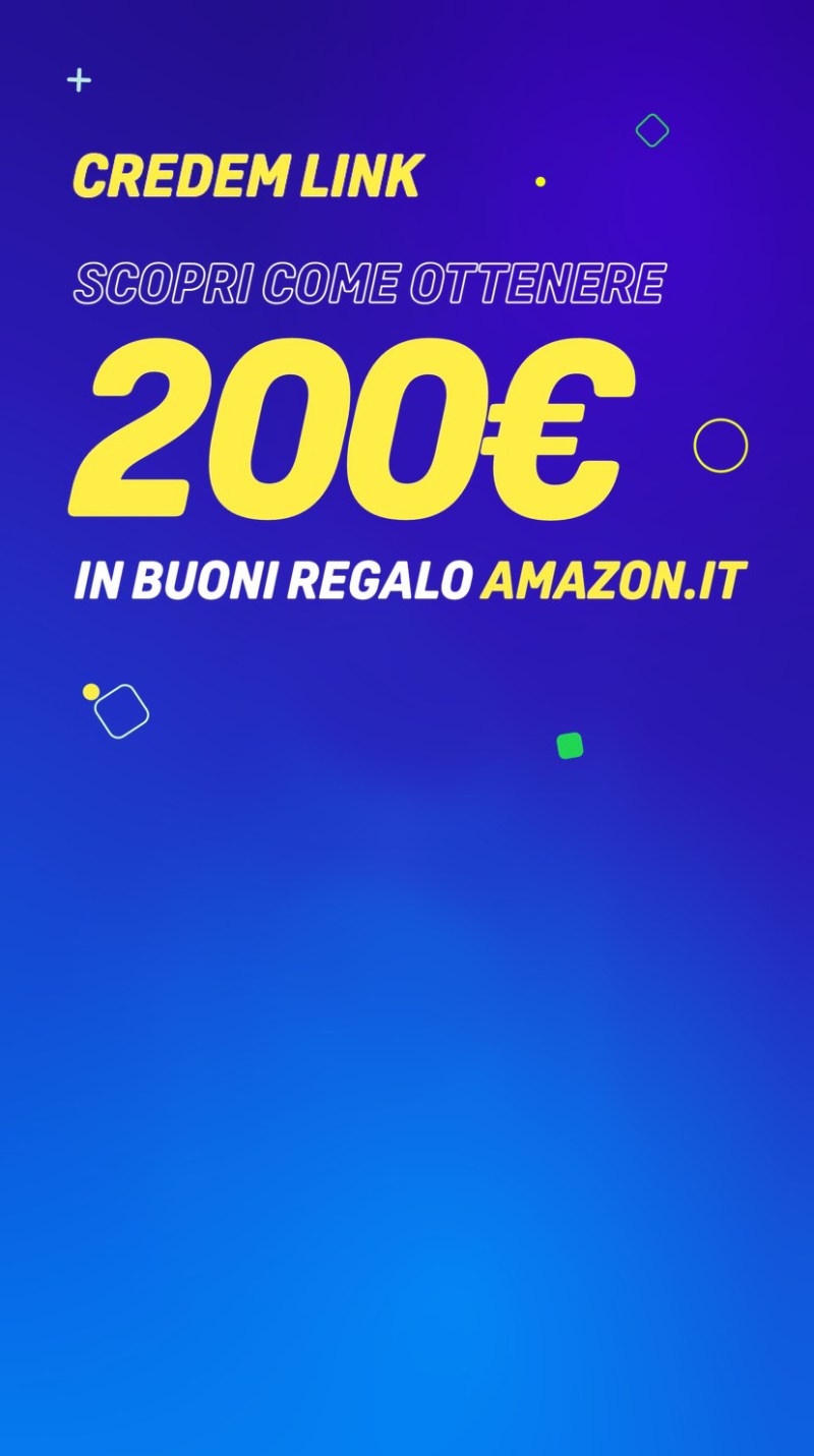 banner con scritta scopri come ottenere 200 euro in buoni regalo amazon