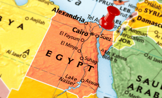 Cartina del canale di Suez