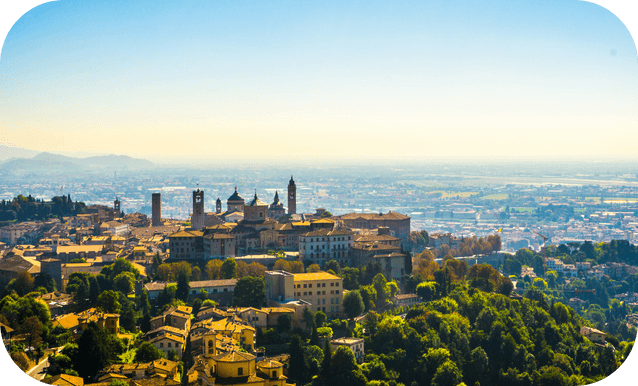 panoramica sulla città di Bergamo