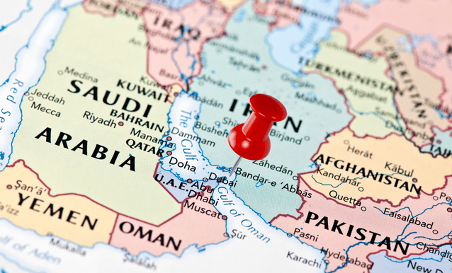 cartina dello Stretto di Hormuz