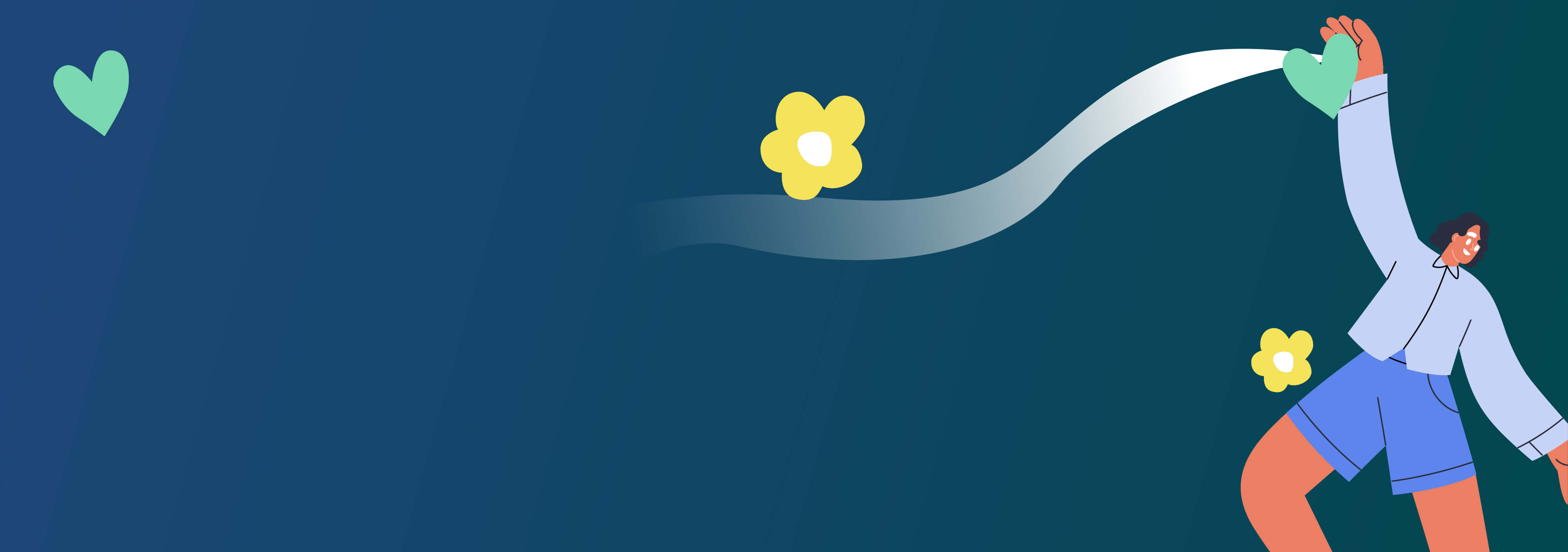 Grafica blu scuro con una donna stilizzata amorevole , trasmettendo come Credem metta al primo posto la Responsabilità Sociale nei confronti della comunità. 