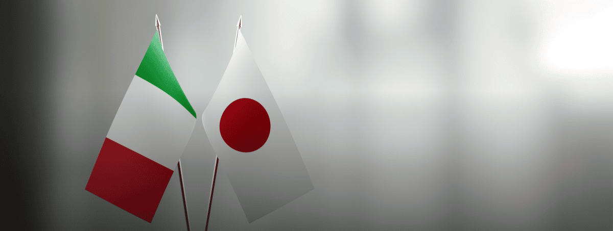 Bandierine Italiana e Giapponese
