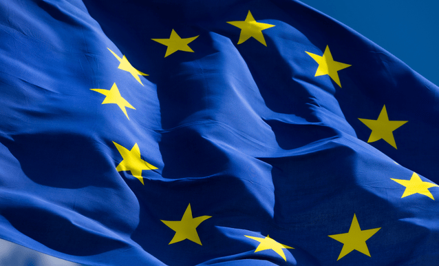 Bandiera Europea che sventola