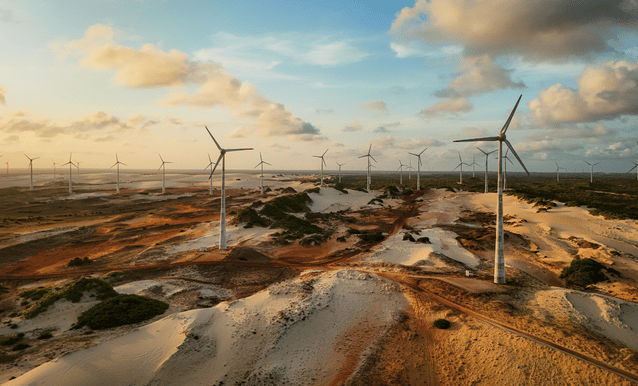 Pale eoliche che generano energia rinnovabile