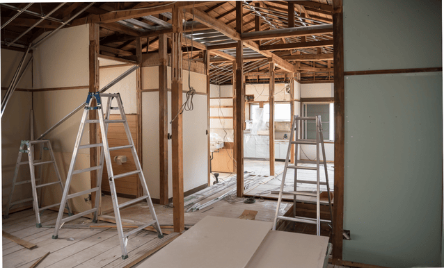 Cantiere interno di una casa in ristrutturazione