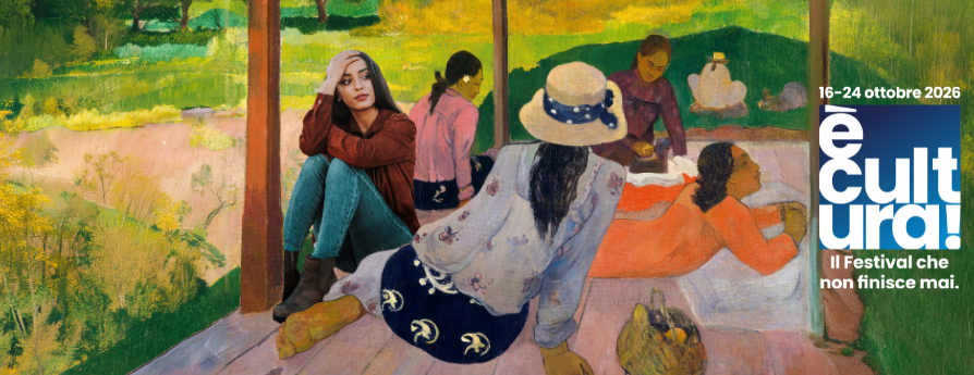Manifesto Abi è cultura 2026 ragazza in quadro di gaugin