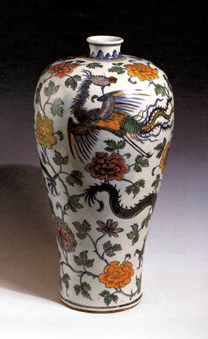 Dinastia Qing,  Vaso di forma Meiping, 1723 - 1735