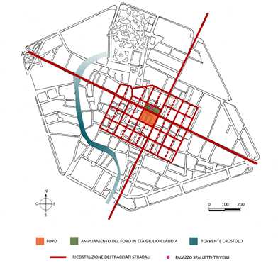 Pianta di Regium Lepidi in età imperiale