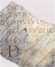 Lastra in marmo grigio, I secolo d.C., Reggio Emilia, Musei Civici